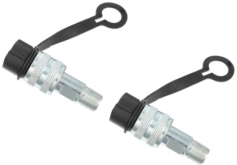 PENIKOKO Raccordo Idraulico Rapido Femmina 3/8 Set 2 Pezzi Connettore Per Olio Resistente e Facile Da Montare Per Tubi Flessibili Olio Uso Industriale e Mezzi Pesanti