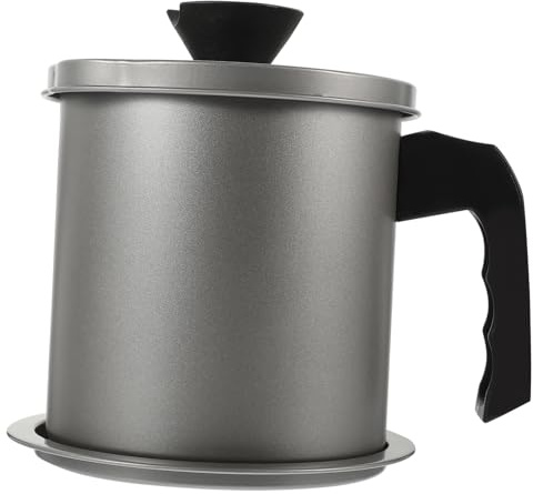 ULTECHNOVO Aceitera Inoxidable Con Colador y Tapa Antigoteo Recipiente Para Almacenamiento y Filtrado De Aceite Usado De Cocina Manejo Seguro y Reutilización De Aceite Fritura Hogar
