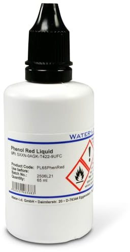 Phenol Red Flüssig-Reagenz Water-i.d. - pH-Wert Messung für PoolLab 1.0 + 2.0 & PrimeLab - 65 ml für ca. 250 Tests - Made in Germany