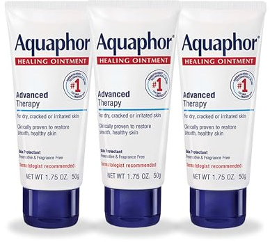Aquaphor Healing Ointment - Protectant for Cracked Skin - Hands, Heels, Elbows, Lips, 1.75 oz, 3 Pack