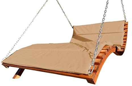 ALEOS. Design Hollywoodliege 'Aruba-Lounger' aus Holz Lärche (ohne Gestell) von AS-S, Farbe:Braun