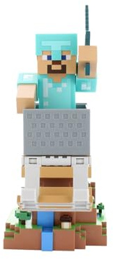 Cableguys Minecraft Steve in Diamond Armour Controller Halter & Handy Ständer - Gaming Zubehör für Schreibtisch-Setup, Ständer Kompatibel mit Xbox-, PlayStation- & den meisten Standard-Controllern