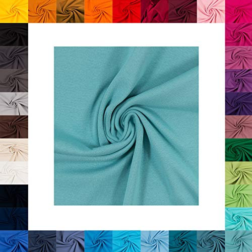 Jersey Vanessa von Swafing- Meterware- 0,5 m - Uni - Öko-Tex Standard 100 - Baumwolljersey passend zum Bündchen (Mint 263)