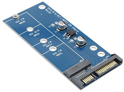 JIUWU M.2 NGFF to SATA III Adapter Card - B&M Key SSD Converter for 2.5 SATA 6Gbps Drives, Not Compatible with NVMe, Supports Windows XP/Vista & Legacy OS (Driver-Free Installation)