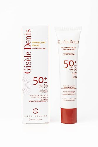 GISÈLE DENIS - Protector Solar Facial Antimanchas, 40 ml, FPS50+, Crema Solar, Cuidado Facial, Hidrata la Piel, Resistente al Agua, para Uso Diario, Protector Solar Antimanchas