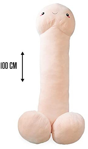 MikaMax, Penis Kissen 100 cm, XXL Kissen, Custom Body Pillow, Rosa, Beige, JGA Plüschpenis, Boyfriend Kissen, Junggesellenabschied Ideen.