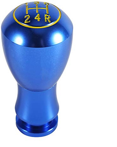 EVGATSAUTO, Schaltknaufkopf für Schaltknauf, Universal, manuell/automatisch, für 5 Gänge, Blau