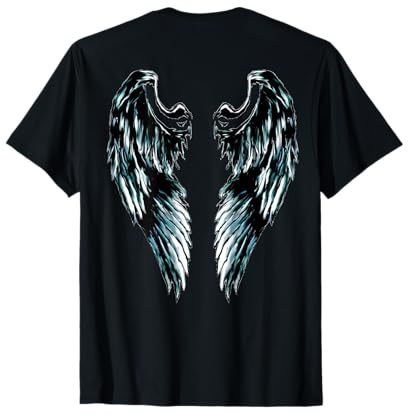 Black Feather Angel Wings ideal for Goths & Guardian Angels T-Shirt