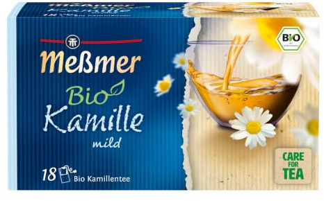 Meßmer Bio Kamille | mild | 18 Teebeutel | Vegan | Glutenfrei | Laktosefrei