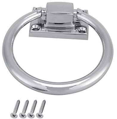 Türklopfer, 111x56x38MM Edelstahl Silver Gate Knocker Schrank Drop Pull Griffgriffe Moderne Holztürklopfer Ring