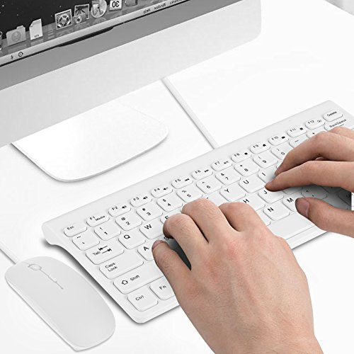 Keyboar Mouse EET,Pack Clavier et Souris Filaires,Ultra-Fins Compacte Clavier,Câble USB de 1.,Portable Clavier Souris,Filaire USB Clavier Filaire Souris Ensemble pour