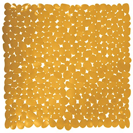 MSV – rutschfeste Duschmatte – 100% phthalatfreies PVC – 53 x 53 cm – Safran – rutschfeste Oberfläche für Sicherheit und Komfort – Leicht zu reinigen