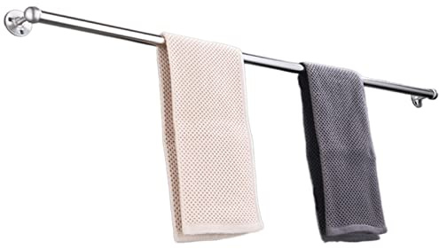 Handtuchstange Handtuchhalter Edelstahl Handtuch Barschienen, 30 cm-140 cm Mehr Größe Runde Handtuch Schiene Badezimmer oder Küchenzubehör, Schrauben Montage, poliertes Finish, Silber ( Size : 70cm )