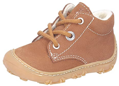 RICOSTA Jungen Stiefel Colin, Baby und Kleinkinder Lauflernschuhe, Weite: Weit, terracare,Barfuß-Schuh, schnürstiefel, Booties, Curry (260), 22 EU