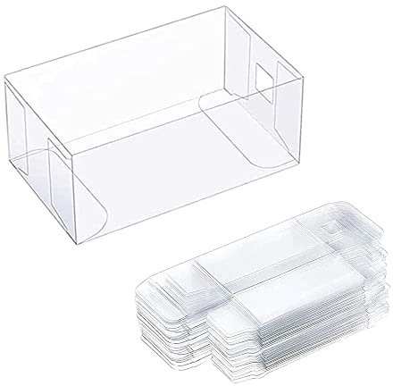 SagaSave 100 cajas transparentes para tartas de paletas de 3.7 x 2.2 x 1.5 pulgadas, cajas de helado para repostería de cocina, boda, fiesta