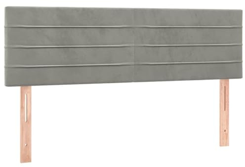 vidaXL Sänggavlar ljusgrå 144x5x78/88 cm sammet