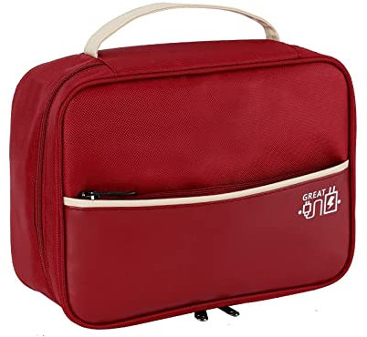 CRSUSUKJ Kabel Organizer Tasche,Organizer Tasche,Elektronische Tasche Organizer universal travel Kabel Elektronik Zubehör Tasche Reise Organizer Case für Kabel, Maus, Powerbank (Claret)