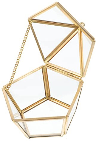 NUOBESTY Schmuckaufbewahrungsbox Aus Glas Und Schmuck-organizer Ringhalter Einfache Party-geschenkbox Hochzeitsbedarf Für Ohrringe Halsketten Fußkettchen Armbänder