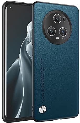 HONLEN Hülle für Honor Magic5 Pro 5G (6.81 Inches) Business Telefonhülle aus Leder mit Rückseite, Saphir