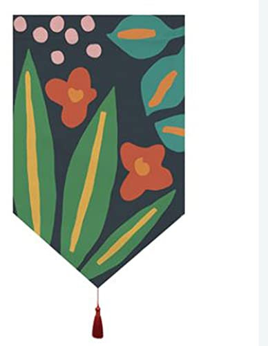 DIBAKO Küchengardine Cafe Vorhänge, Orange Kurzstores Kurzvorhang Für Badezimmer, Nordischer Stil Kurzgardine Scheibengardine Durchstangenzug Gardine（ Baumwolle Leinen） (Color : 03, Size : WxH/50x80