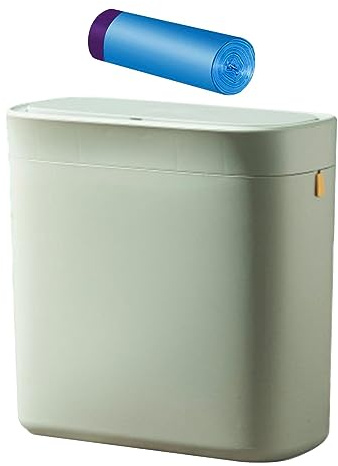 Folpus Poubelle Automatique, Poubelle de Cuisine, Poubelle 16L Grande capacité pour Salle de Bain Bureau Salle à Manger, Vert