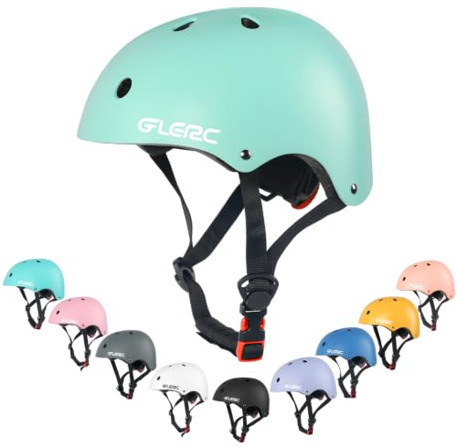 Glerc Kids Multi-Sport Helmet for Boys & Girls Ages 3 4 5 6 7 8, for Bike, Scooter, Skate & More, Adjustable Size S, Mint Green