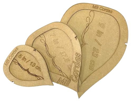 MB Cordas Makramee-Schneideschablone für Blätter und Federn 3er-Set: 23 cm,17,5 cm, 13cm Wandaufhängungswerkzeug, einfache Möglichkeit, Federn zu schneiden, zum Weben, für Heimwerkerarbeiten