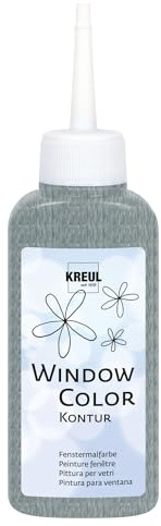 CREATIV DISCOUNT Windowcolor-Konturenfarbe 80ml, Silber