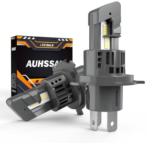 H4 LED-lampor, 100W 20000LM LED-strålkastare, 9003 superljusa 6 500 K vit, halvljus eller helljus, 500 % ljusare trådlös plug and play, mini-ersättningslampor bil, 2 stycken
