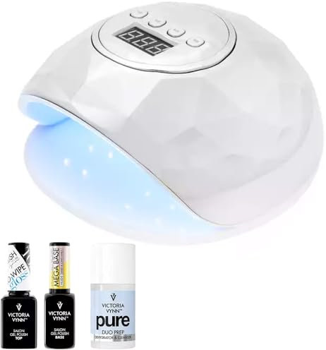 Kit Manucure Professionnel avec Lampe UV LED 86W, Déshydrateur, Top Coat et Base Nude Victoria Vynn - Pour des Ongles Parfaits