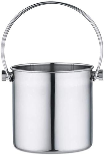 Eiskübel, luxuriöser Glas-Eiskübel mit Gold-Kupfer-Randdekoration, Retro-Stil, handgefertigter, metallisolierter Eiskübel, ideal für die Hausbar, zum Kühlen von Bier, Champagner, Weinflasche für