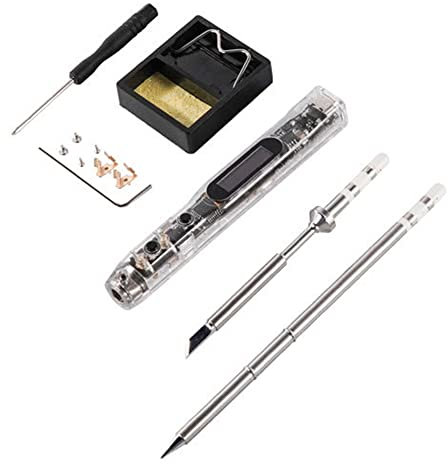 Lahdrhab SI012 (T12-B2+-K) Portable Mini Electric Soldering Iron Smart LED Digital Display Adjustable Temp Iron Built-in Buzzer