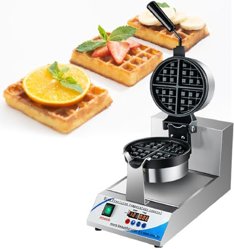 Gaufrier Belge Professionnel, Gaufrier Rond Intelligent, Gaufrier AntiadhéSif, Gaufrier Commercial, Pour Usage Domestique Ou Commercial,110V