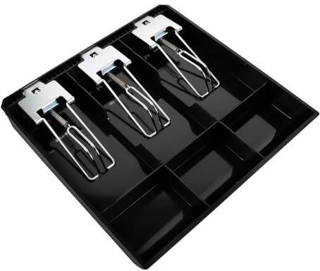 DIYEAH Registratore Di Cassa Vassoio Per Contanti Organizzatore Per Cassetto Contanti Inserto Per Cassetto Cassa Vassoio Per Denaro Multiscomparto Per Resto Registratore