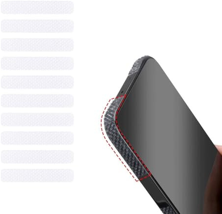 ThtRht 20 Pack Mobile Phone Grip Tape Strips Rubber Non-slip Side Sticker Adhesive Grip Bumper Frame Stickers for iPhone Case Magnetic Mobile Phone Cover