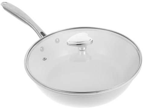 Garneck Wok De Cuisine Céramique Pour Plaque De Cuisson Wok Chinois Poêle Antiadhésive Pour Induction Et Plaques Électriques Casserole Multifonctionnelle