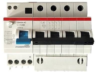 Disjoncteur différentiel GSH204 4P 6A 10A 16A 20A 25A 32A 40A 50A 63A Type C AC 1 pièce(63A)
