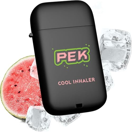 Relevantdo Nasal Stick, Pek Pro 2.0 Nasal Stick Inhaler, Cool Mint Energizing Scents with Flip Cover, Portable Double Hole Travel Fragrance Bar, Relieving Fatigue and Drowsiness (Watermelon)