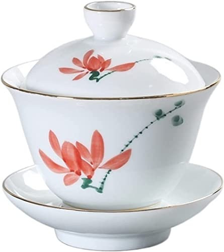 Tasses à thé, bols, service à thé, bol couvert, tasse chinoise rétro peinte à la main en céramique, tasse à thé Gaiwan, soupière faite à la main, accessoires de service à thé en porcelaine, tasse per