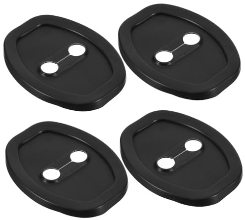 BESTOYARD Car Silicone Door Latch Protective Cover 4Pcs Shock Absorbing Noise Reduction Pads for Vehicle Door Lock Latches Guard Quiet Closing and Rust Protection