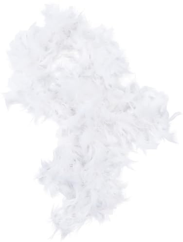 GORGECRAFT 2 m Flauschige Marabu Federboas Truthahn Federbesatz Weiß 14~19cm Kronleuchter Damenkostüm Ankleidezubehör Für Kleidung Basteln Tanzen Hochzeit Party Weihnachtsbaumdekoration