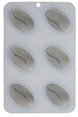 Stampo in Silicone a Chicchi di Caffè, 6 Cavità, per Dolci | Sformatura Facile, Finitura Stabile, Pulizia Semplice, Formato 1 Pezzo, per Candele e Budini da Forno