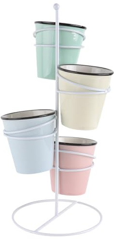 FONDOTIN Supporto Portavaso Decorativo in Ferro Resistente alla Corrosione Livelli per Interno ed Esterno, Mensola Creativa per Piante e Fioriere Spazi Multifunzione per Ufficio e Casa
