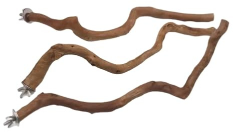 Perchoir pour perroquets 1 bâtonnet en Bois de Vigne Sauvage for Perruche, calopsitte, etc. - Accessoire for Cage à Oiseaux Idéal for Entretenir Ses Griffes(Wood 30cm 1pc Random)