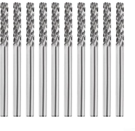 Set di frese rotative in carburo con gambo da 3 mm, fresa in tungsteno da 10 pezzi per metallo, acciaio inossidabile, alluminio, marmo, lima rotante in metallo duro