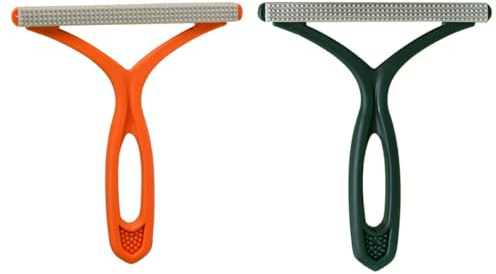 HOMSFOU Brosse Anti-Peluches 2 Pièces Manche Long, Outil Épilation Poils d'Animaux Portable, Conception Compacte, Nettoyant pour Vêtements et Accessoires
