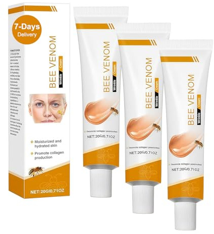 Crema al Veleno d'Api, Bee Venom Crema Crema per la rigenerazione della pelle, crema per la cura della pelle, ingredienti naturali, ripristino completo della pelle, anti-invecchiamento (3pc)