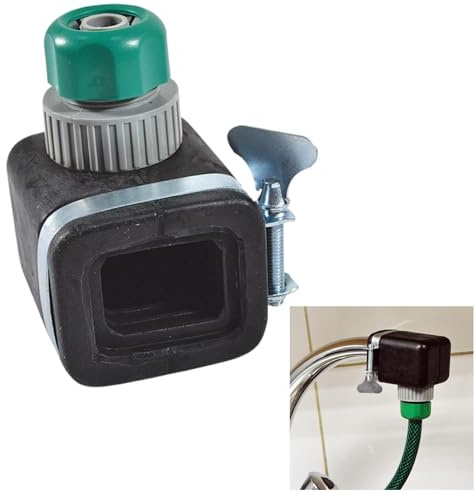 Large Square Mixer Tap Connector Garden Hose Connector Kitchen Tap Connector Tap Fitting Hose Pipe Joiner for Kitchen, Bathroom, Outdoor Taps