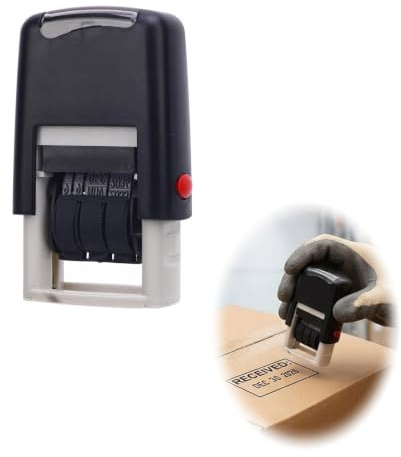 Quick Drying No Messy Fingers Self Inking Date Stamp, Fluid Text Roller Address Blocker Stamper for Document Organising Ink Refillable Rolling Blocker for Mail Envelope Package