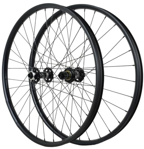 QUYCOIU 26/27,5/29 Genomgående Axel, Boost Hjulpar Mountainbike Ultralätt Fälg I Aluminiumlegering 32-håls Hjul Med Hög Hållfasthet 15×110/12×148Mm Skivbroms Passar 7–12 Kassett(Schwarz,27.5in)